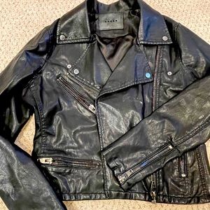Blank leather moto jacket